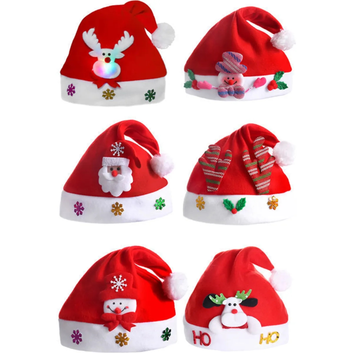 LED Lights Christmas Party Santa Hats 1