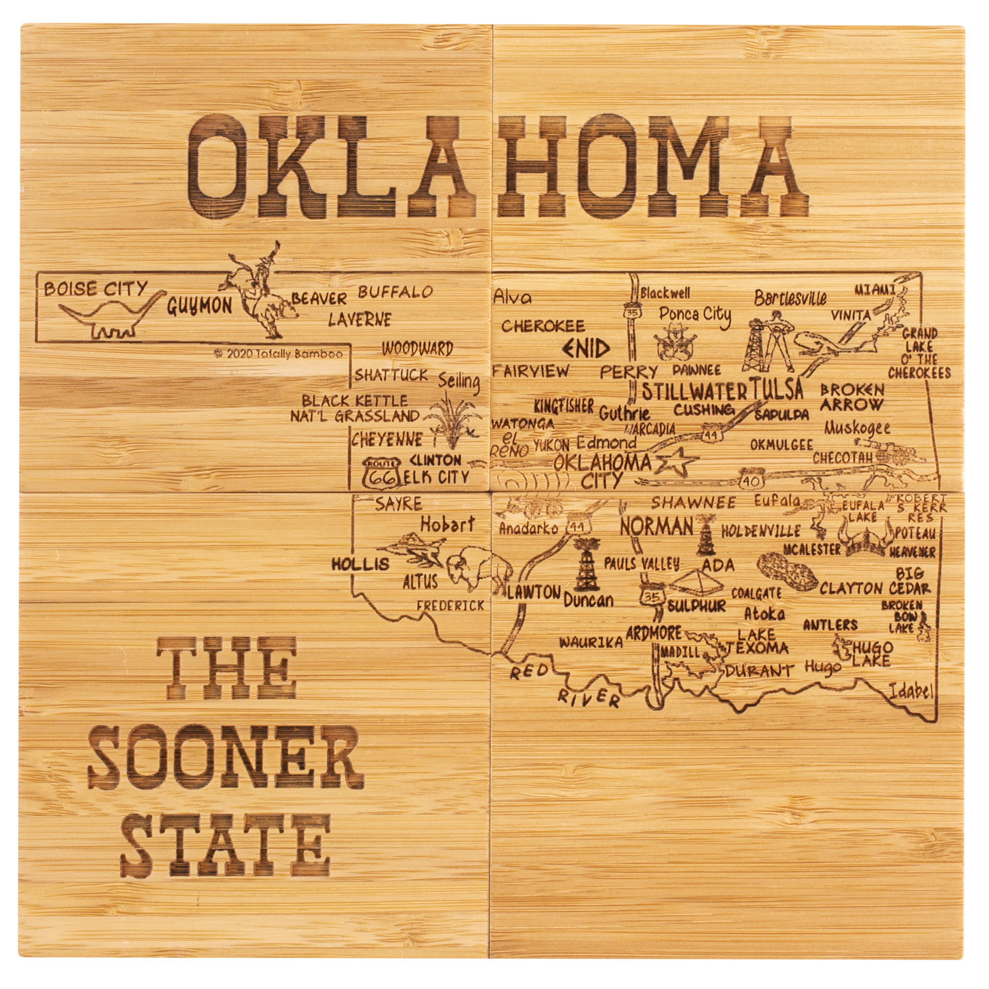 Oklahoma Puzzle Coaster Set 18