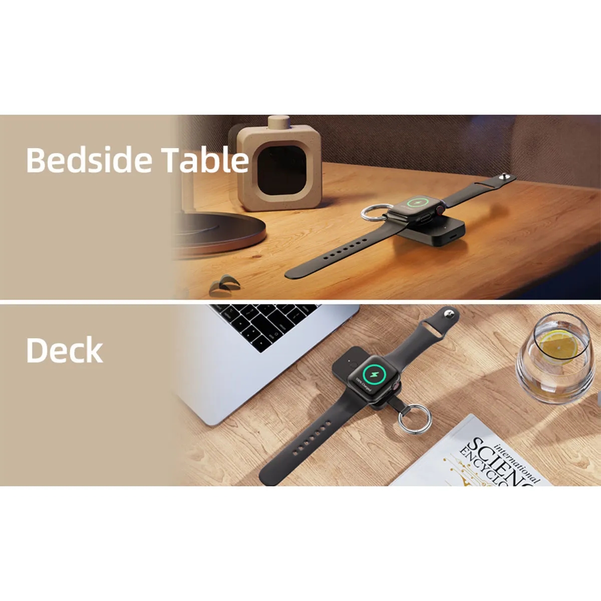 Keychain Style Portable Wireless Charger for Appl Watch Seri 7