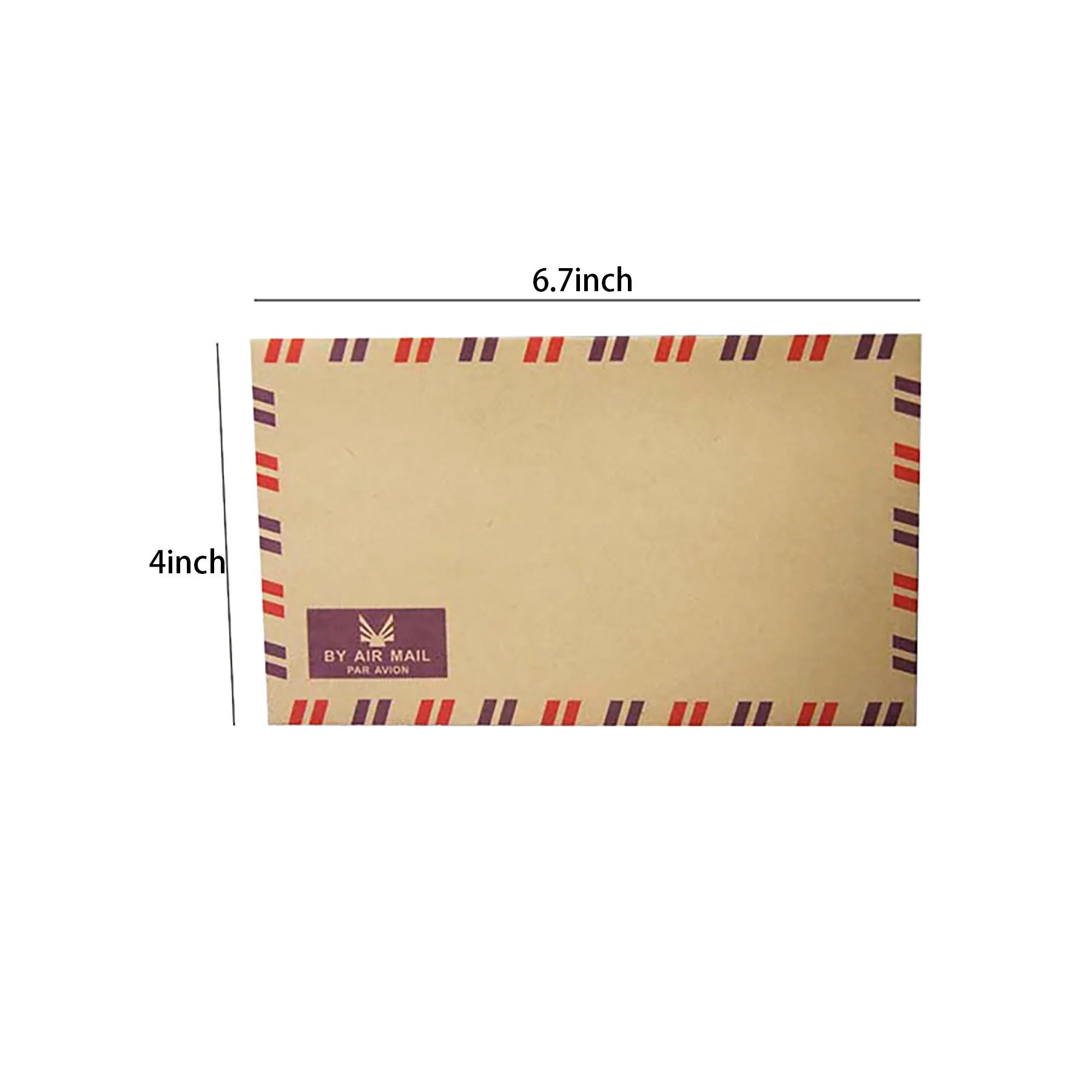 Vintage Craft Paper Airmail Envelope 4
