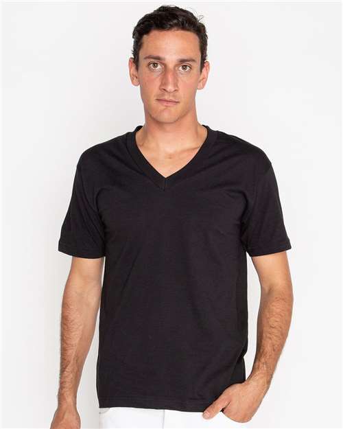 Unisex USA-Made Fine Jersey V-Neck T-Shirt - 24056 2