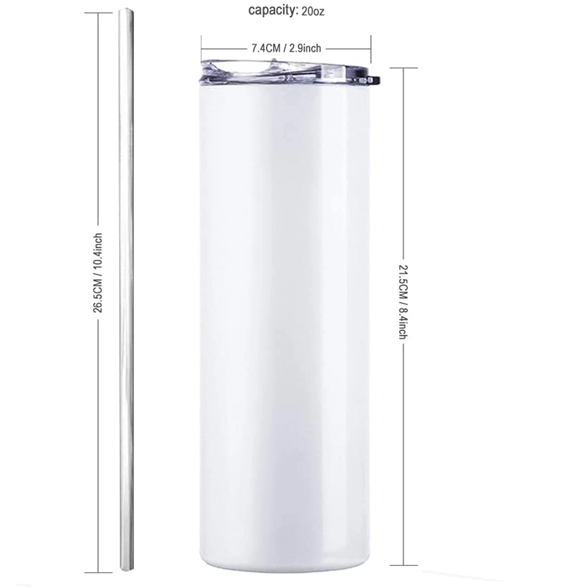 20 Oz Skinny Stainless Steel Uv Color Changing Tumbler 4
