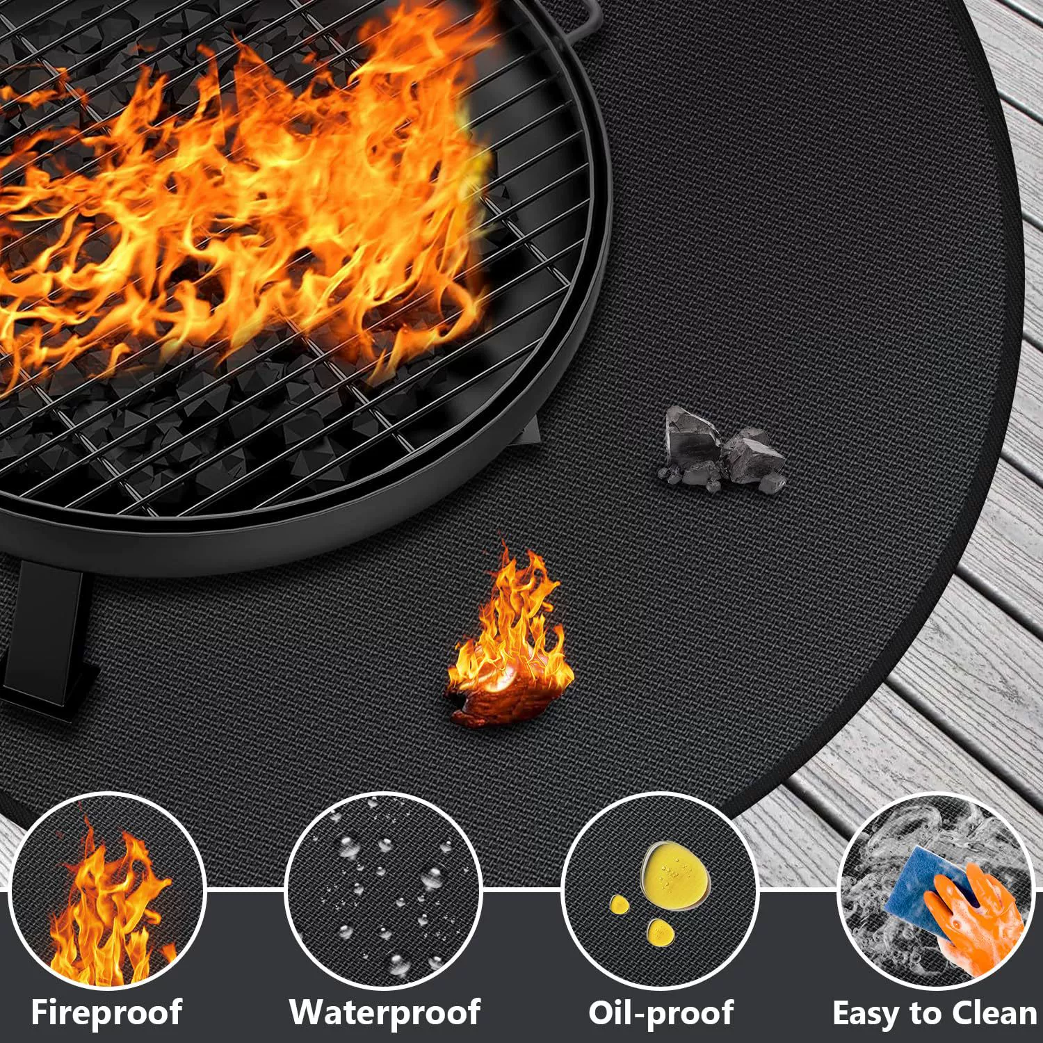 Silicone Double Sided Fireproof BBQ Mat 4