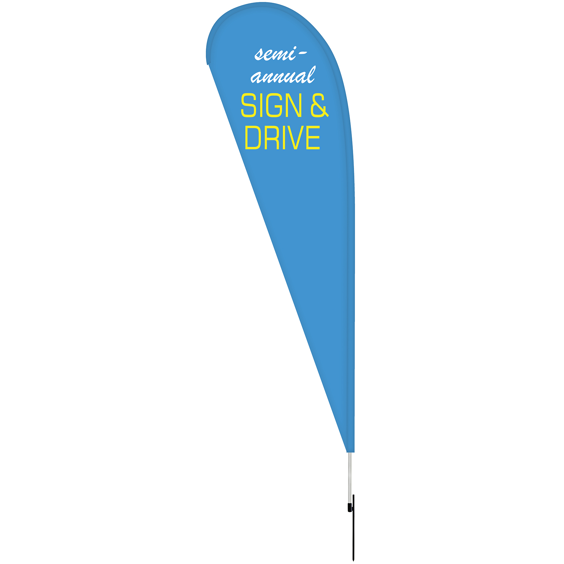 10' Double Sided Teardrop Banner w/ Premium Hardware & Spike 10