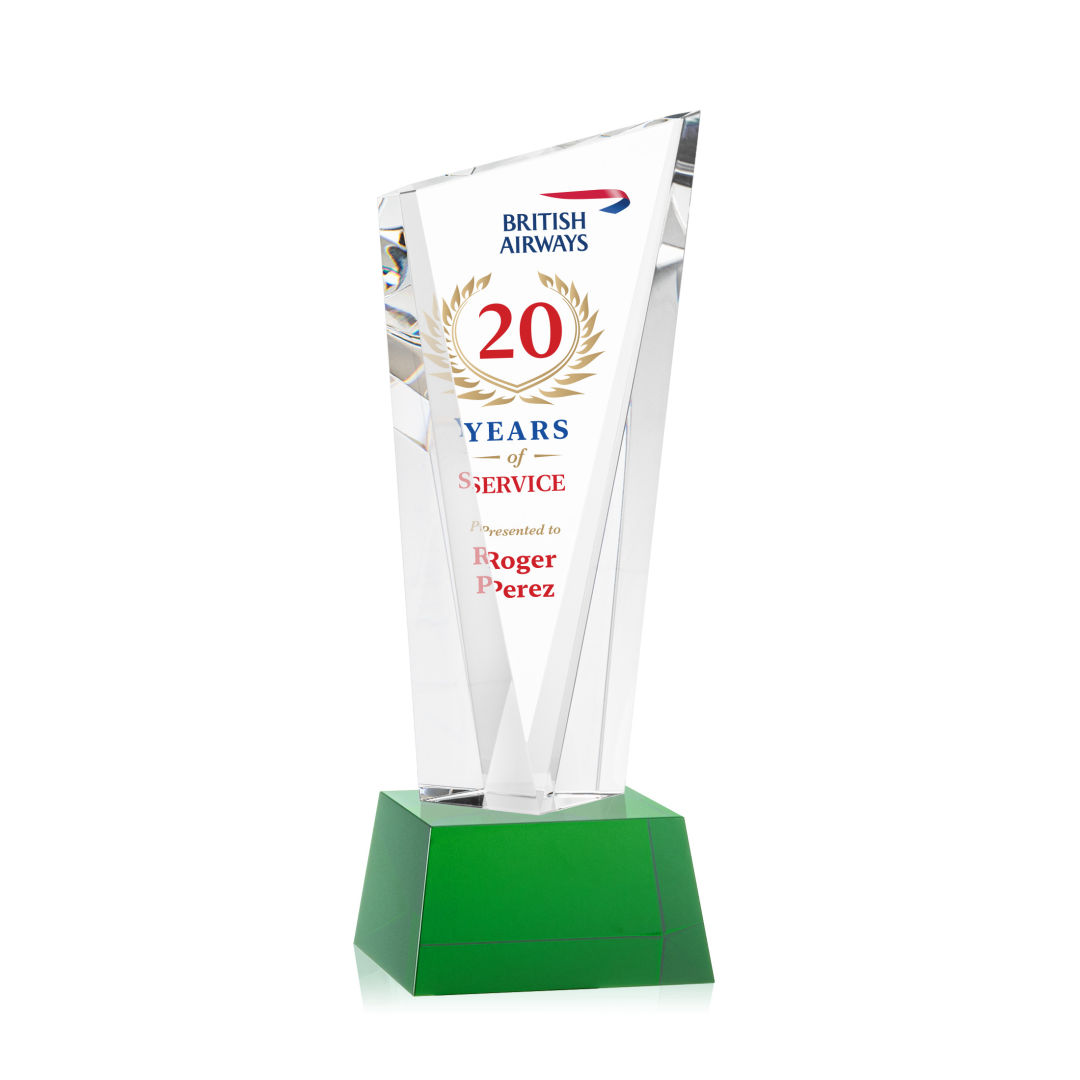 Plymouth VividPrint™ Award on Robson Base - Green 3
