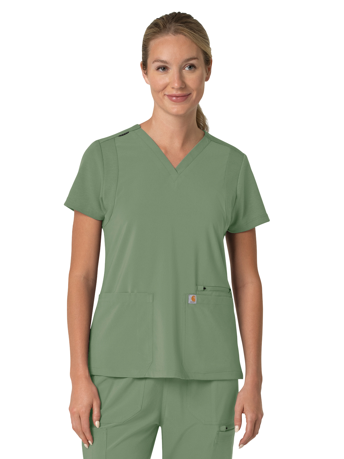 Carhartt Scrubs - Force Cross-Flex - Women's Three-Pocket Flex Panel V-Neck Top 73