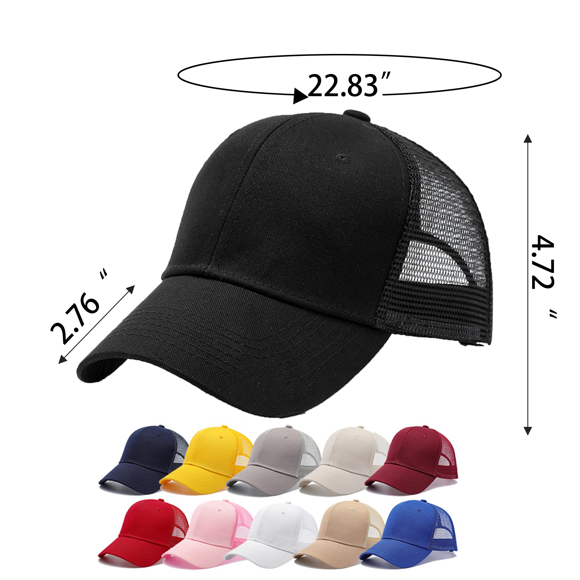 Polyester Mesh Baseball Cap MOQ 50 1
