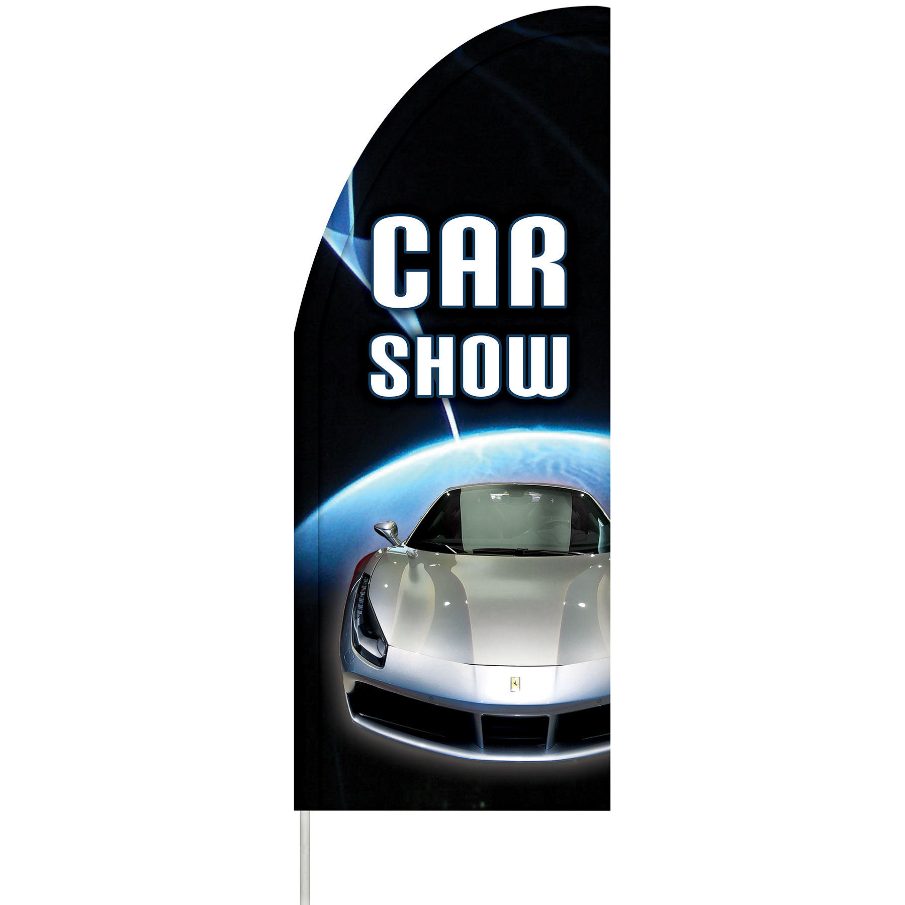 3' x 8' Custom Single Reverse Half Drop Flag 5