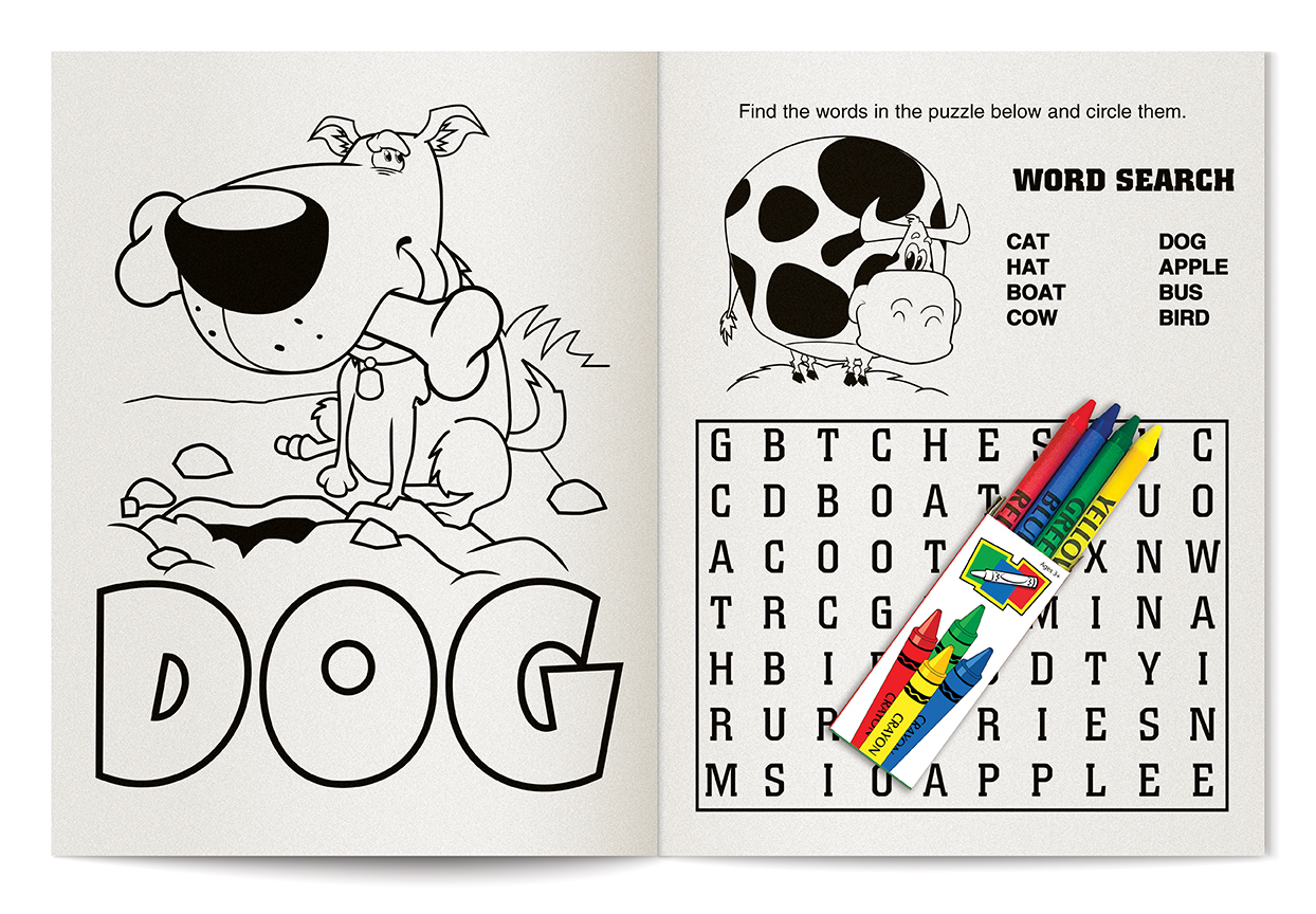 COLORING SET - Fun With First Words Coloring Book Fun Pack 2