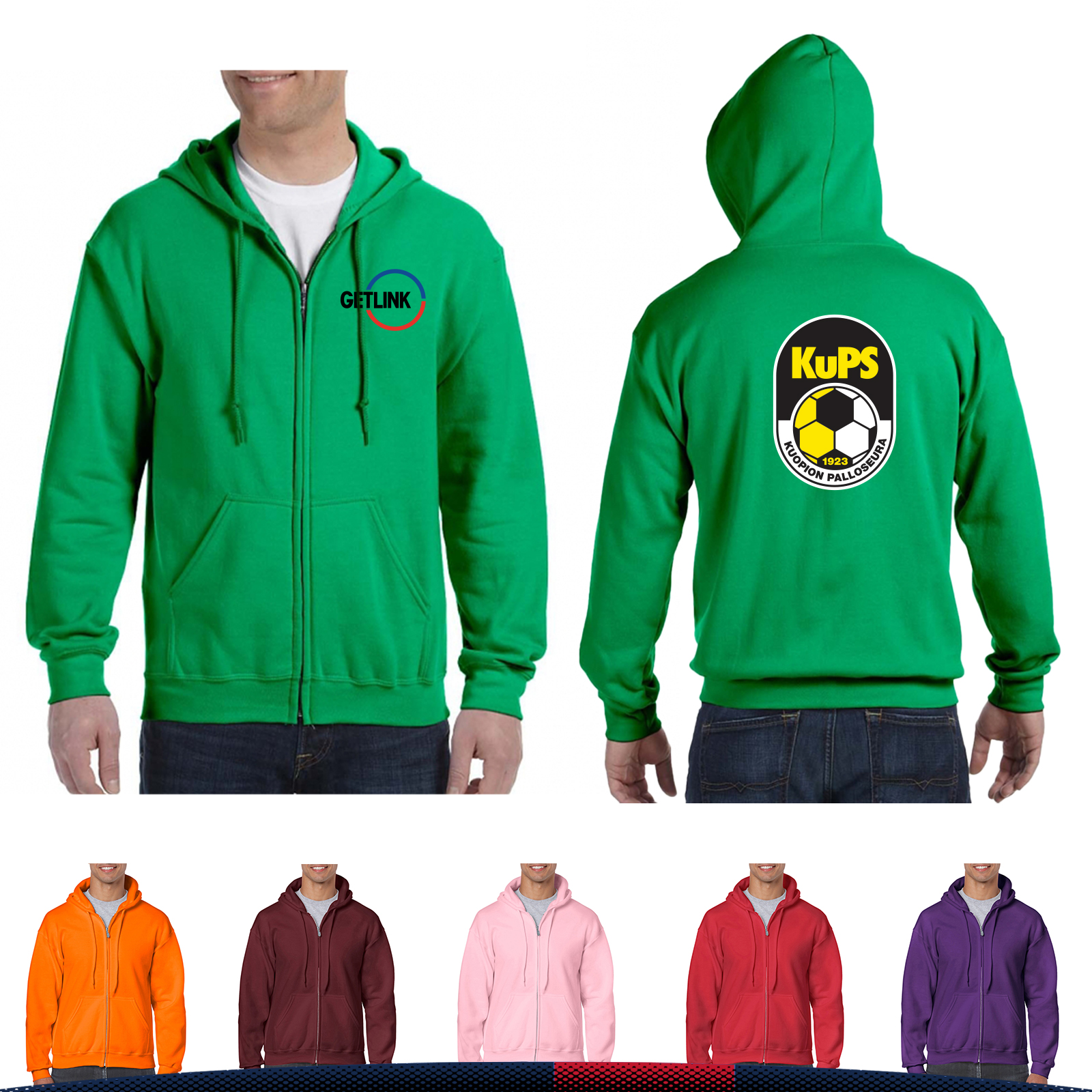 Gildan® 7.5 oz. Men's Full Zip Sweatshirts, custom hoodie or sweatshirt with logo imprint 8