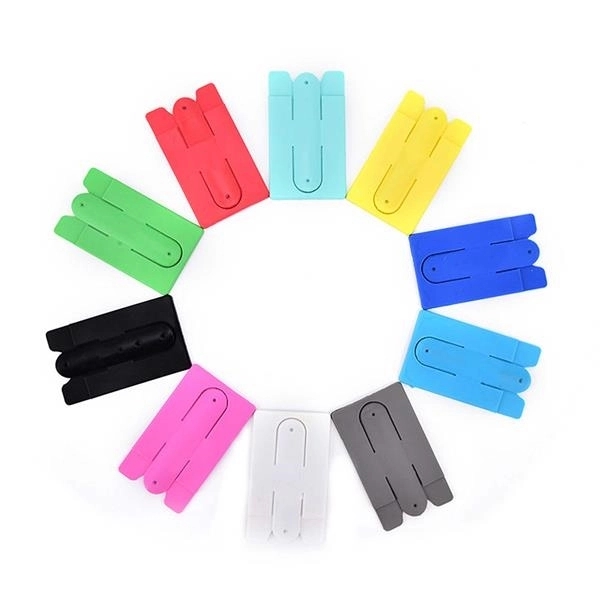 Silicone Phone Card Holder with Stander 2