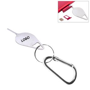 Compact Phone SIM Card Pin With Carabiner 2