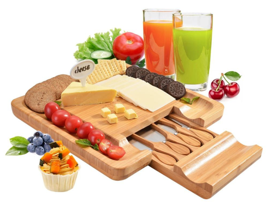 Bamboo and Slate Cheese Board Set 3
