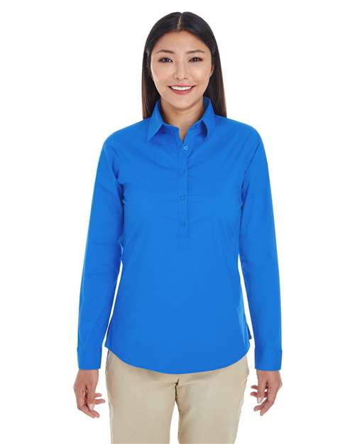 Women's Perfect Fit™ Half-Placket Tunic Dress Shirt - DP610W 9