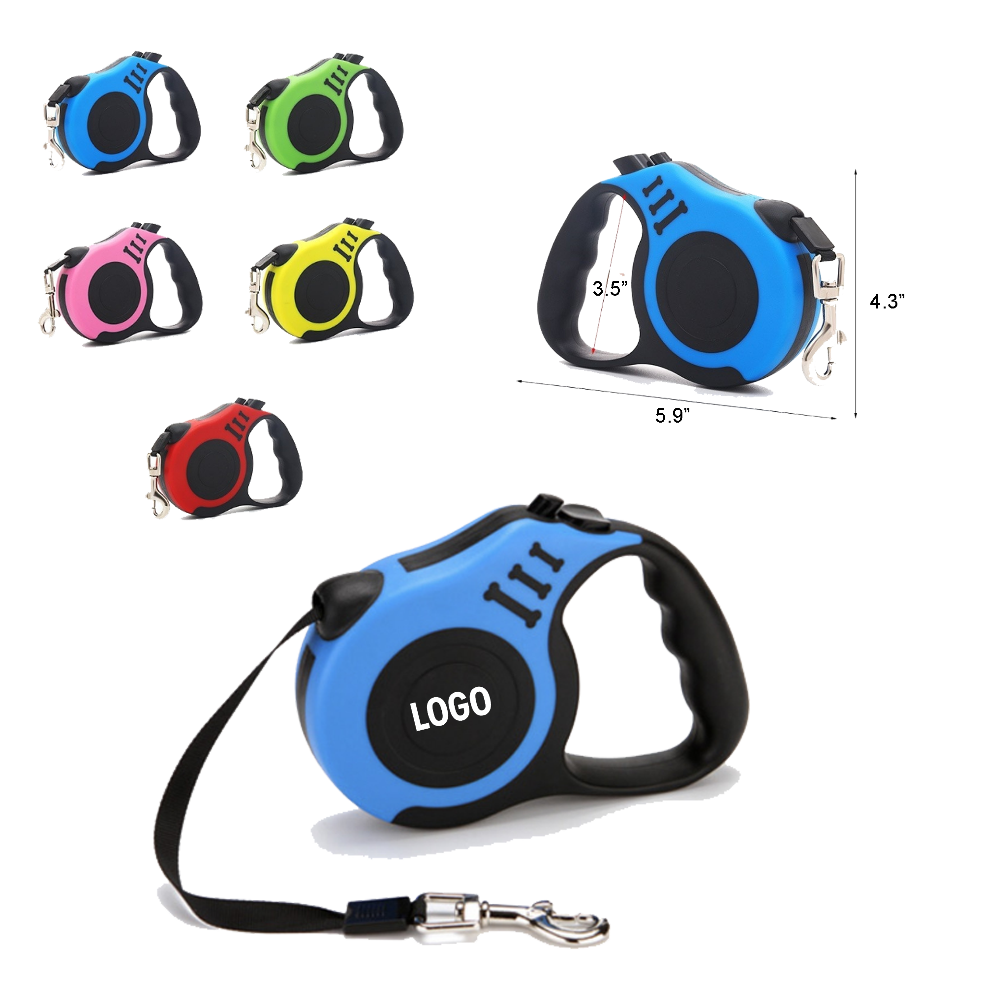 Comfort Grip Retractable Dog Leash, 118-Inch Walking Lead 2