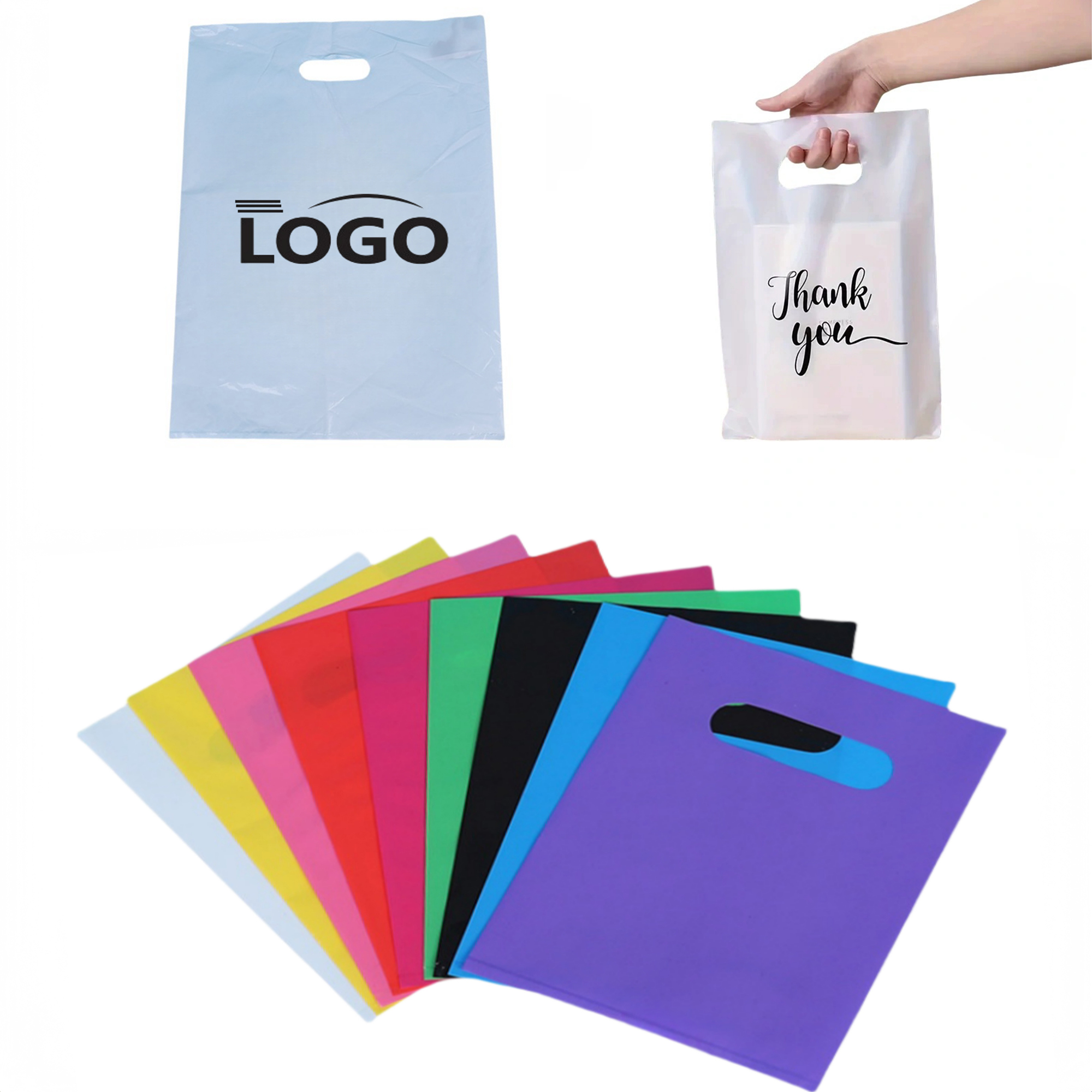 Plastic Thank-You Gift Bag With Handle 1