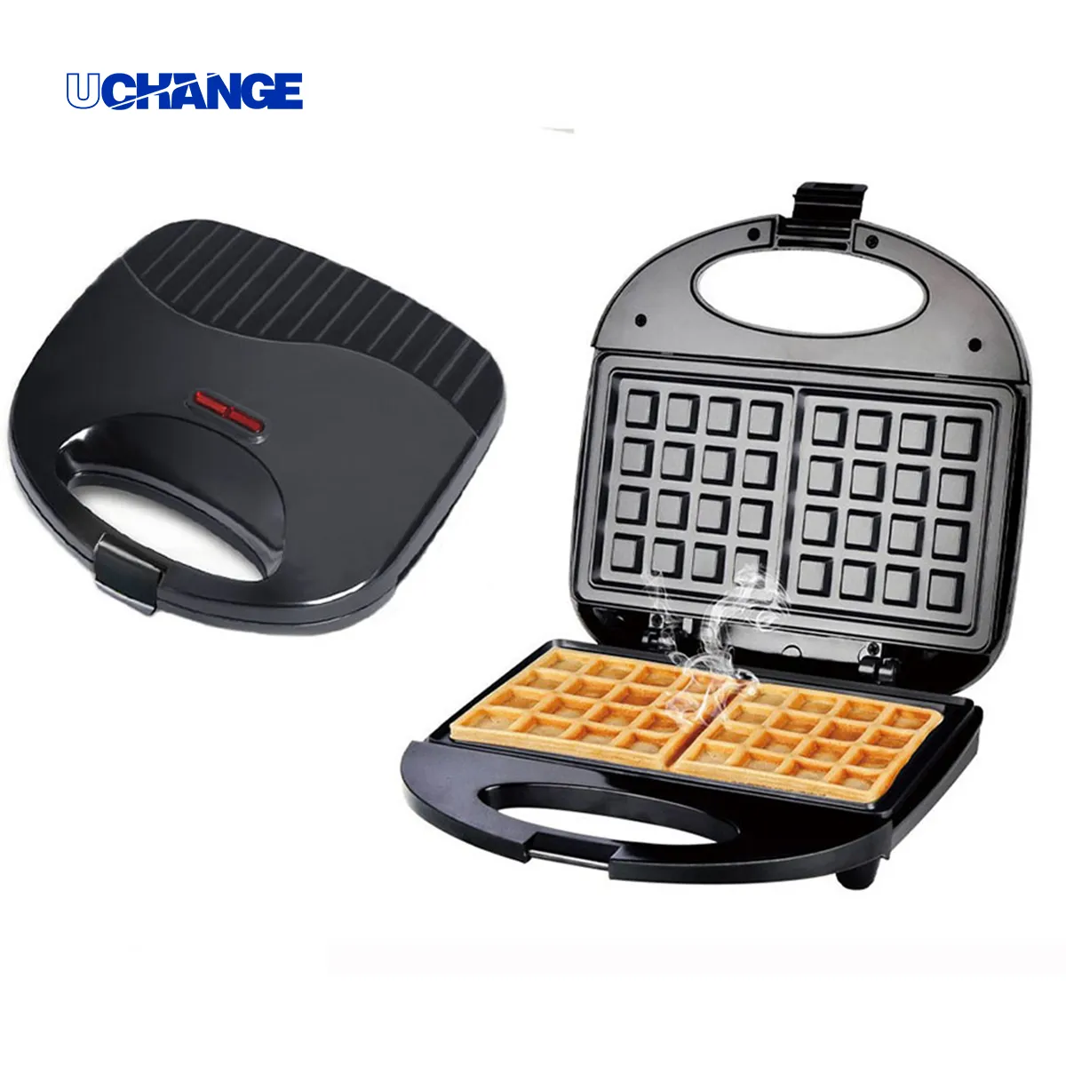 Nonstick Compact Waffle Maker With Indicator Lights 3