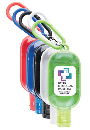 1 oz. Hand Sanitizer with Colorful Case and Carabiner 10