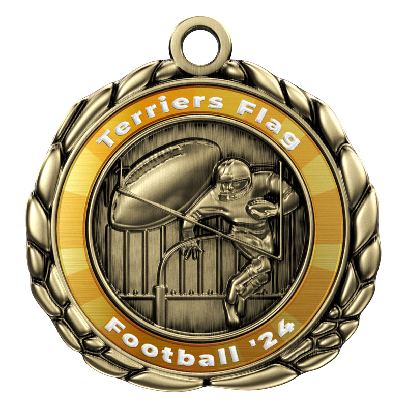 Express Vibraprint™ Football Quali-Craft Medallion (2-1/2") 2