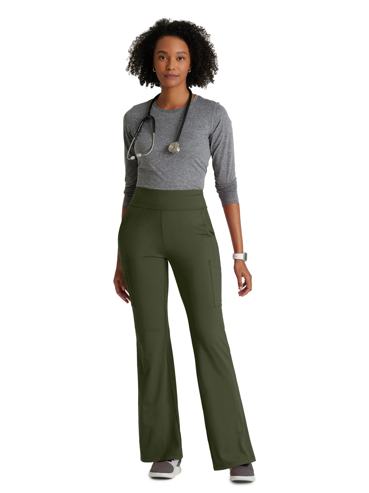 Barco One Performance Knit - Women's Seven-Pocket Flare Leg Sprint Scrub Pant 9