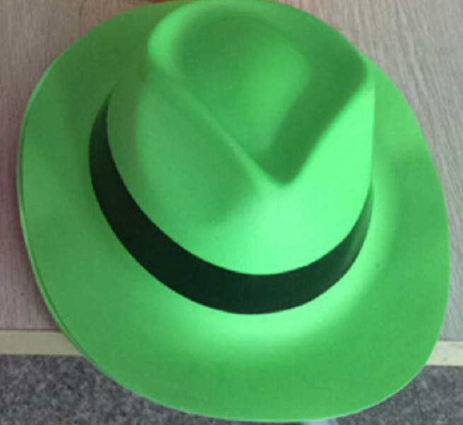 Neon Plastic Fedora Hat 6