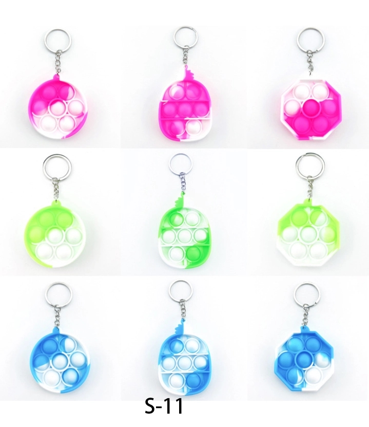 Stress Relief Fidget Silicone Flipping keychain 4