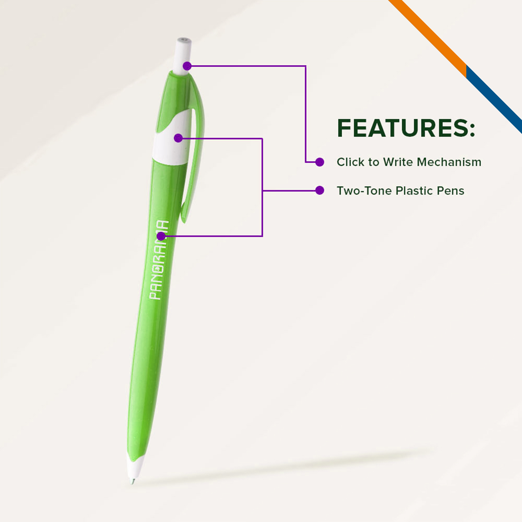 Inblue Two-Tone Plastic Ballpoint Pen 6