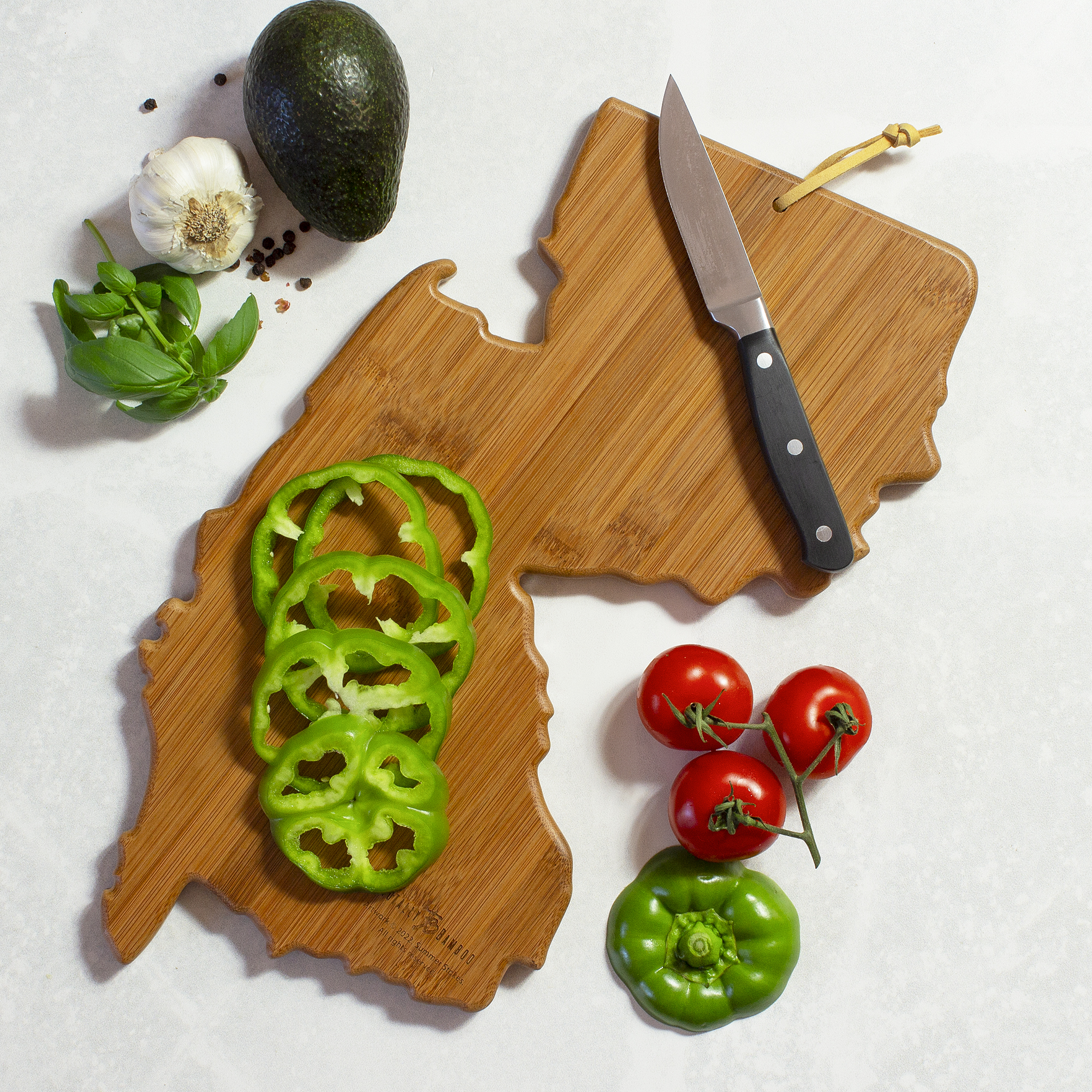 New Jersey State Shaped Serving and Cutting Board with Artwork by Summer Stokes 5