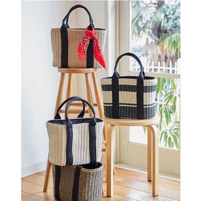 Large Capacity Straw Beach Tote Bag 3