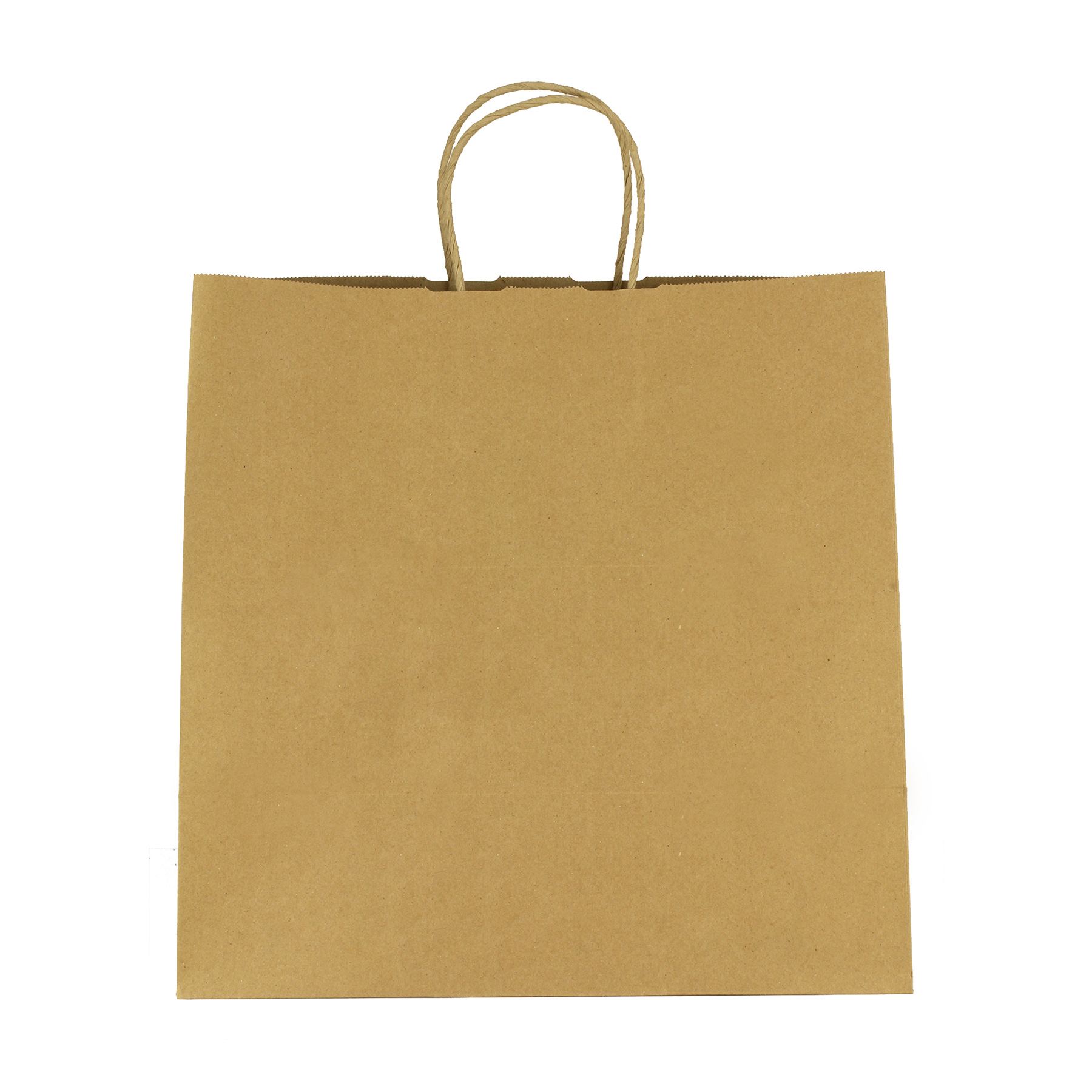 Kraft Paper Brown Shopping Bag - 10" x 10" 2