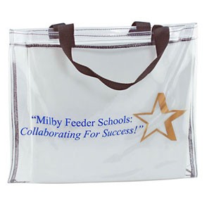 Clear Vinyl Tote Bag w/Gusset (14 1/2"x11") 2