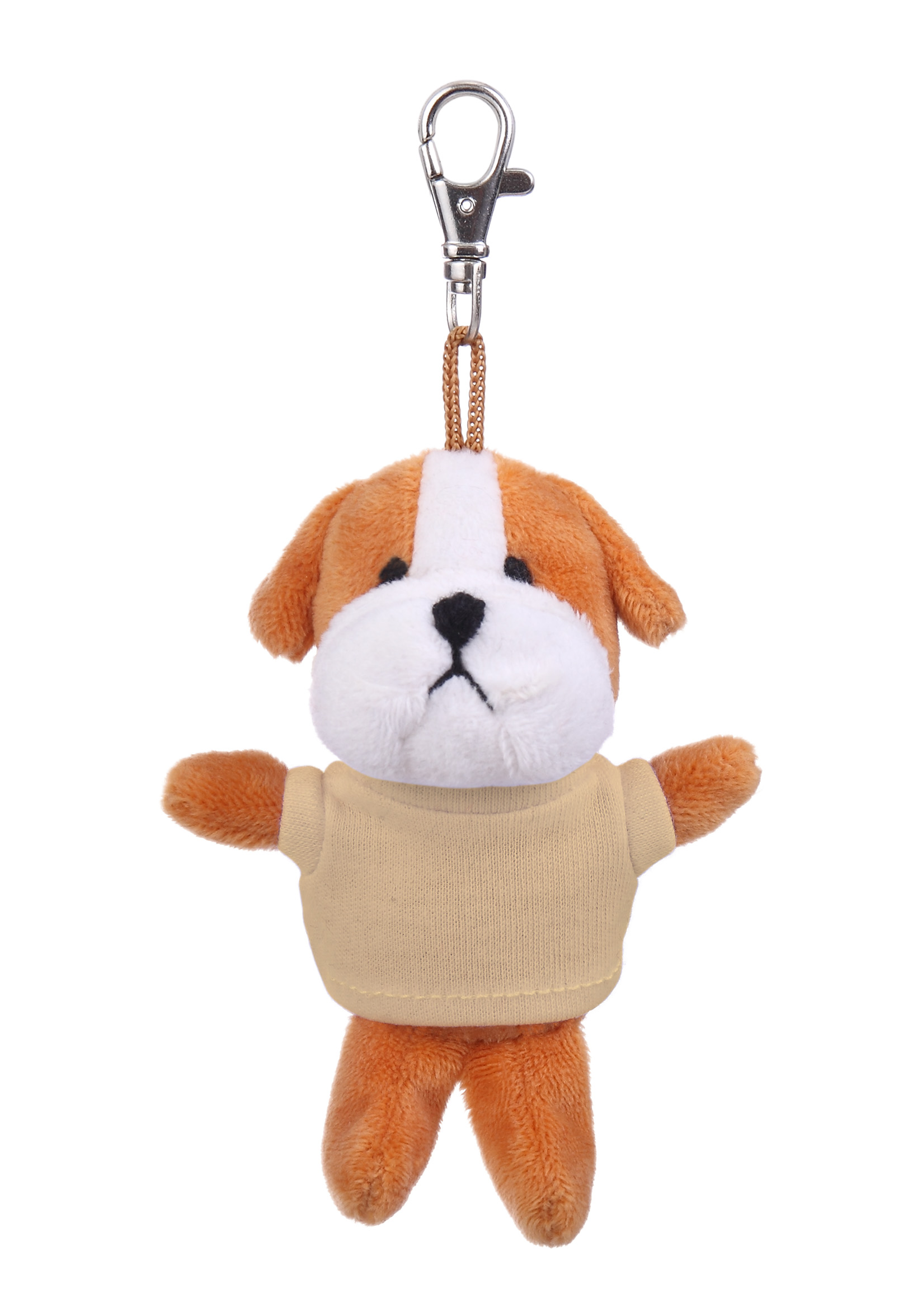 Soft Plush Bulldog Keychain with Tee 16
