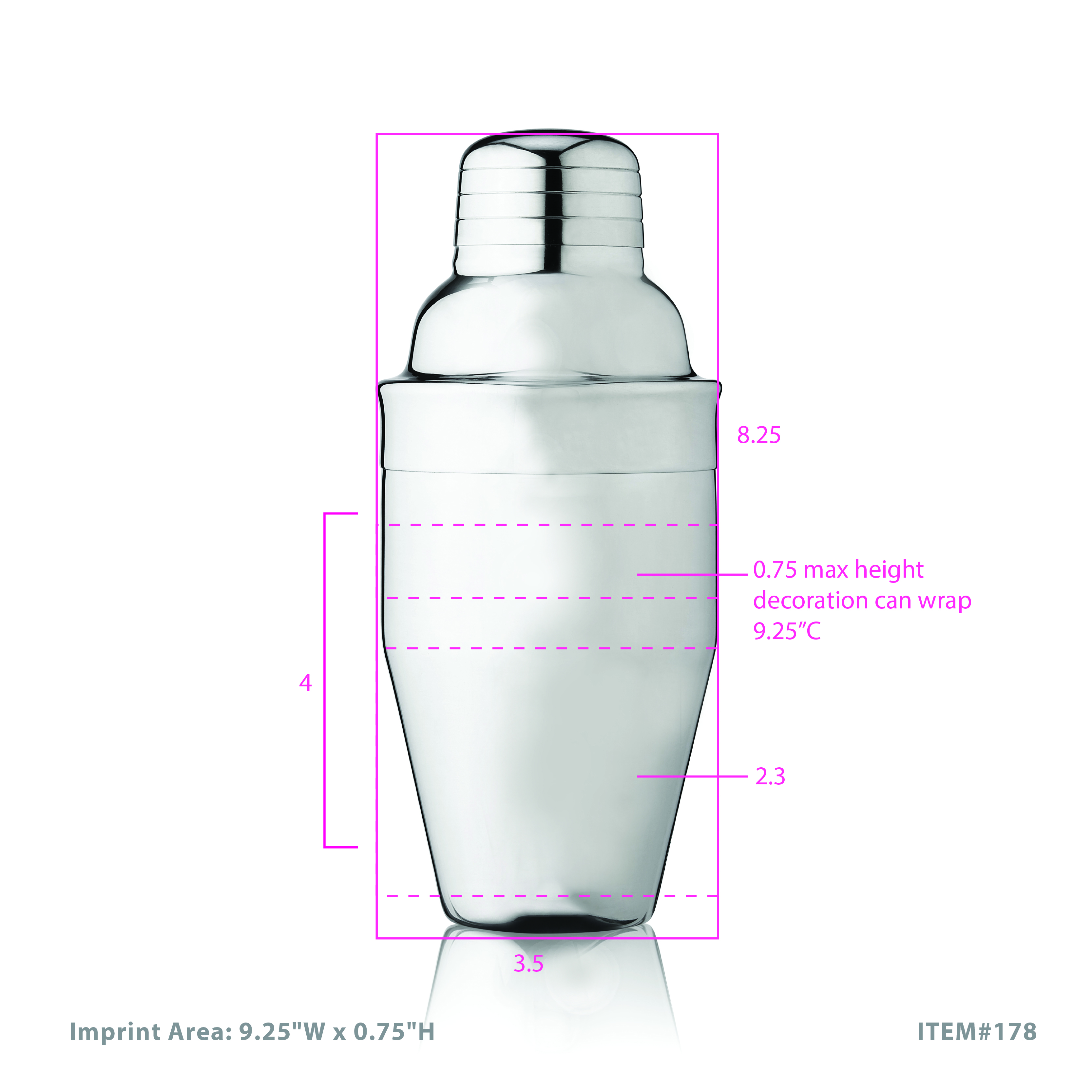 True® Contour™ 18oz Cocktail Shaker 21