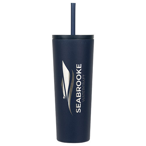 Bradford 24 oz Vacuum Insulated Stainless Steel Tumbler with Straw 55