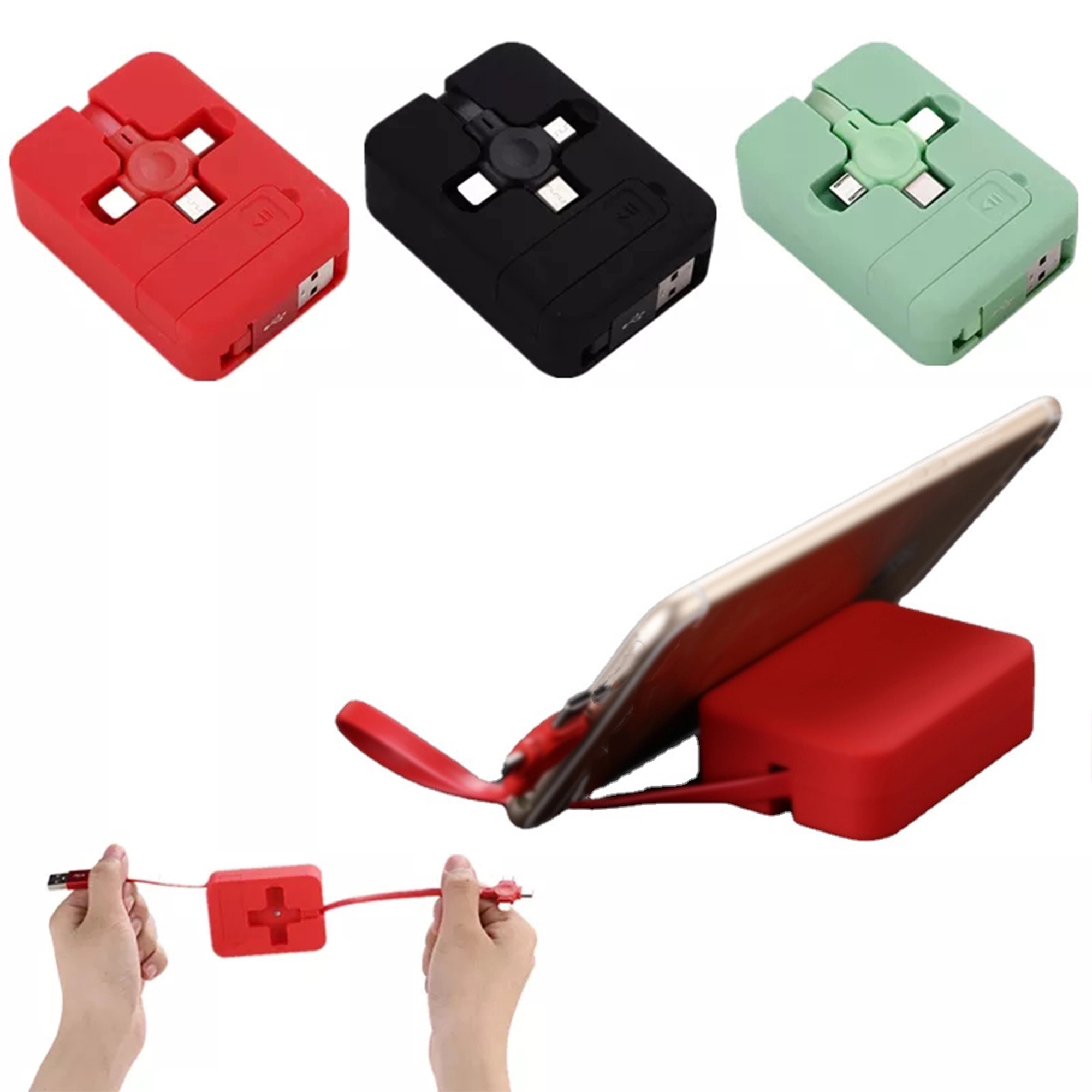 3 In 1 Charging Cable Roll MOQ 30PCS