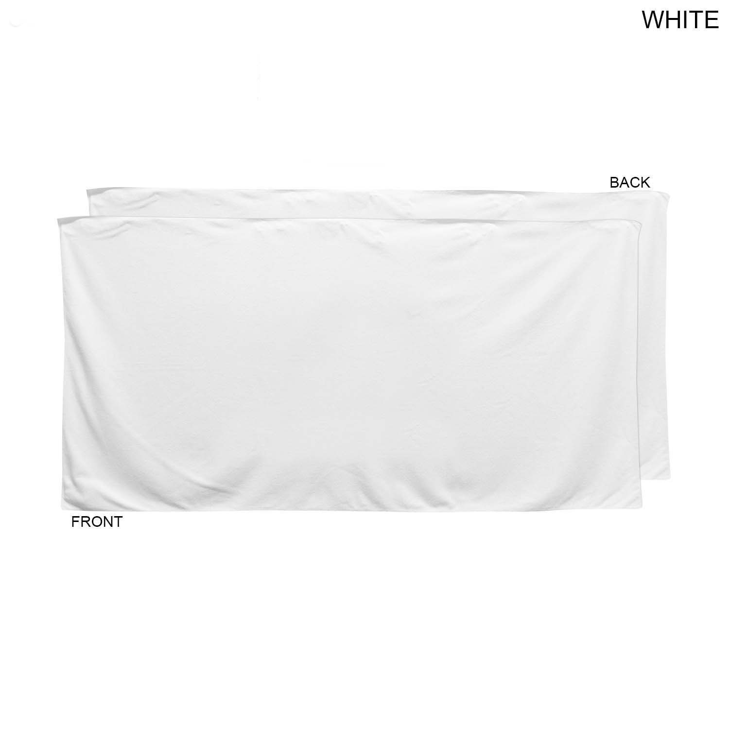 Plush and Soft Velour Terry Cotton Blend White Pool, Shower Towel, 24x48, Blank Only 4