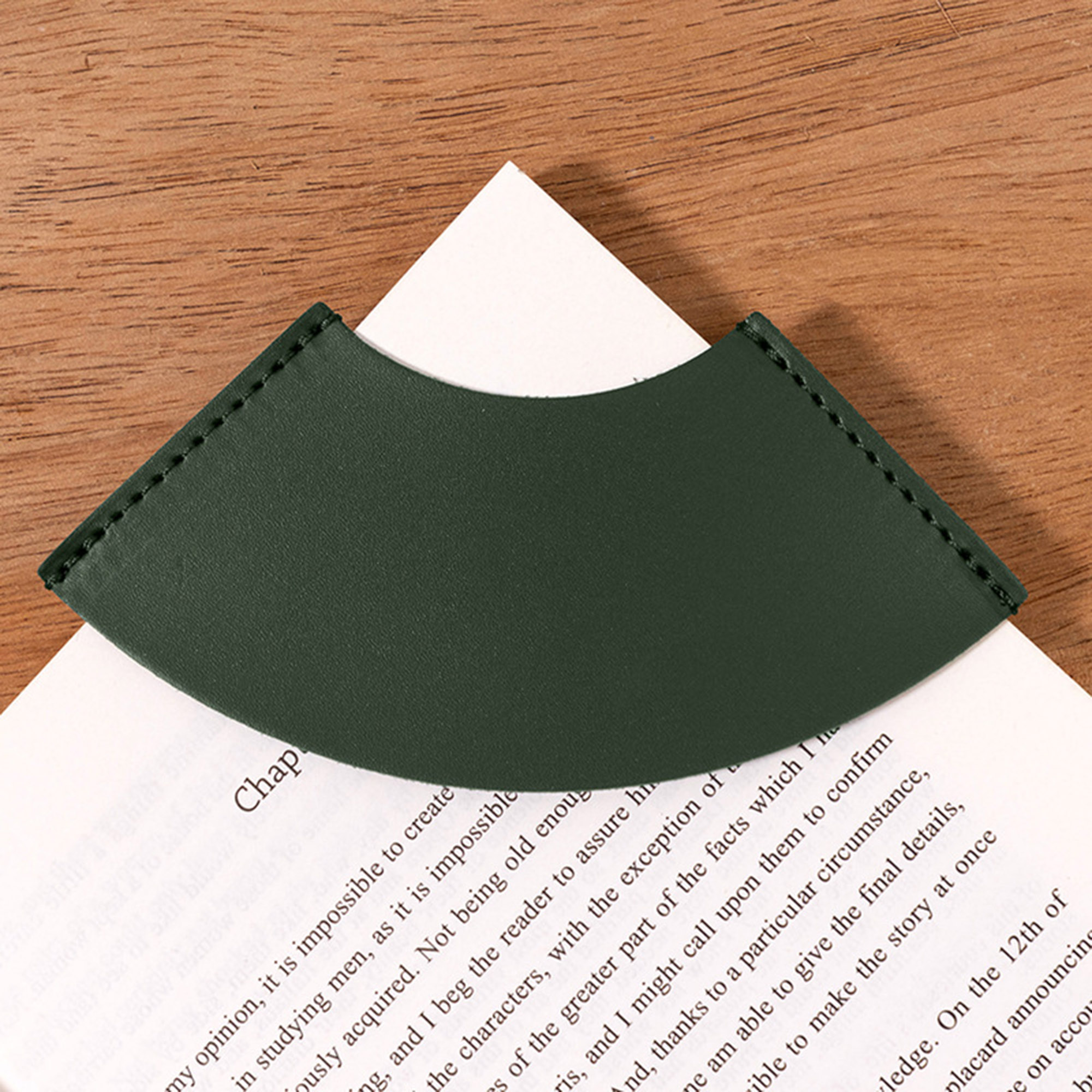 Leather Sector Shaped Bookmark 5