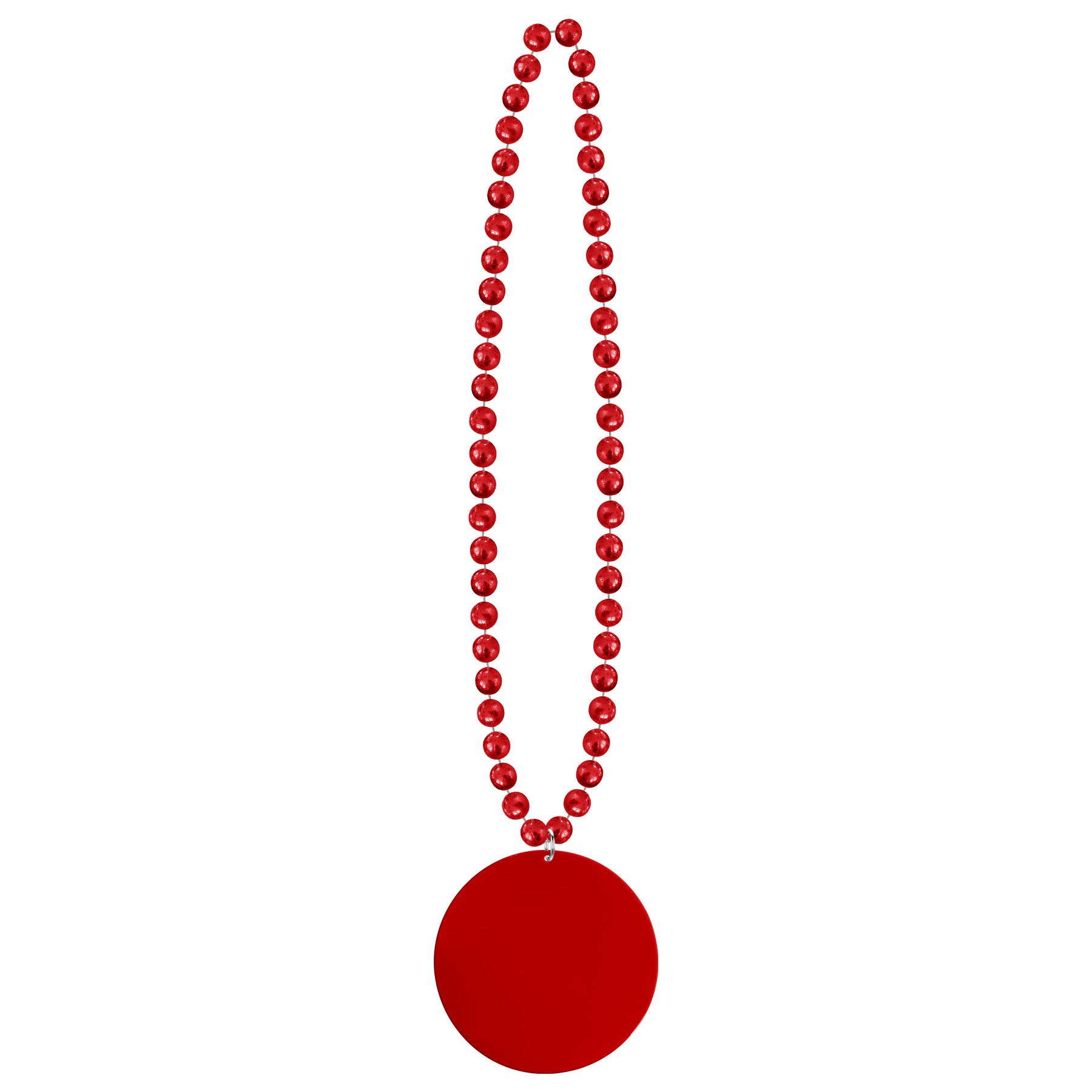 2 1/2'' Plastic Medallion Beads Necklace 14