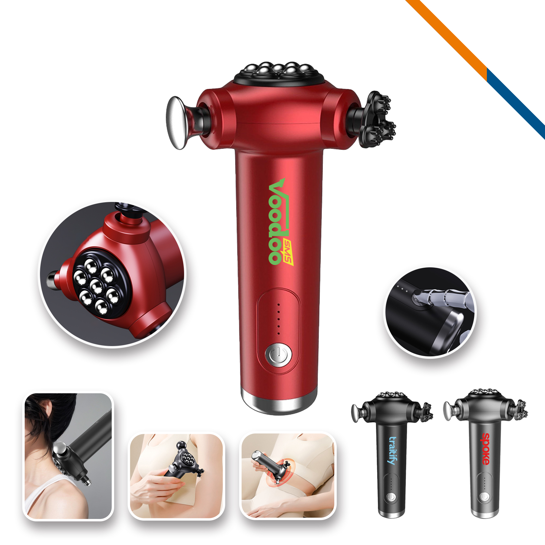 Blonfer Three Heads Massage Gun 3