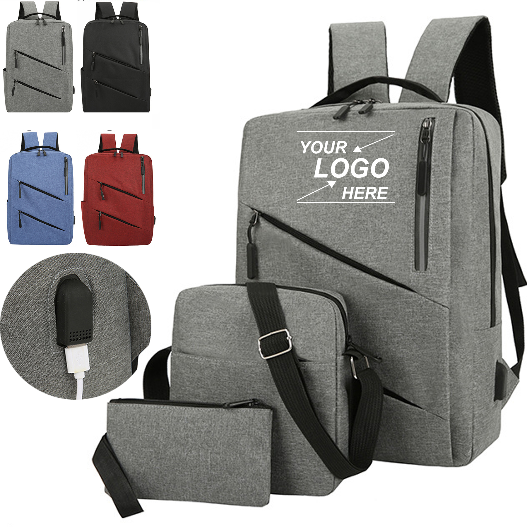 3-in-1 Business Laptop Backpack Set
