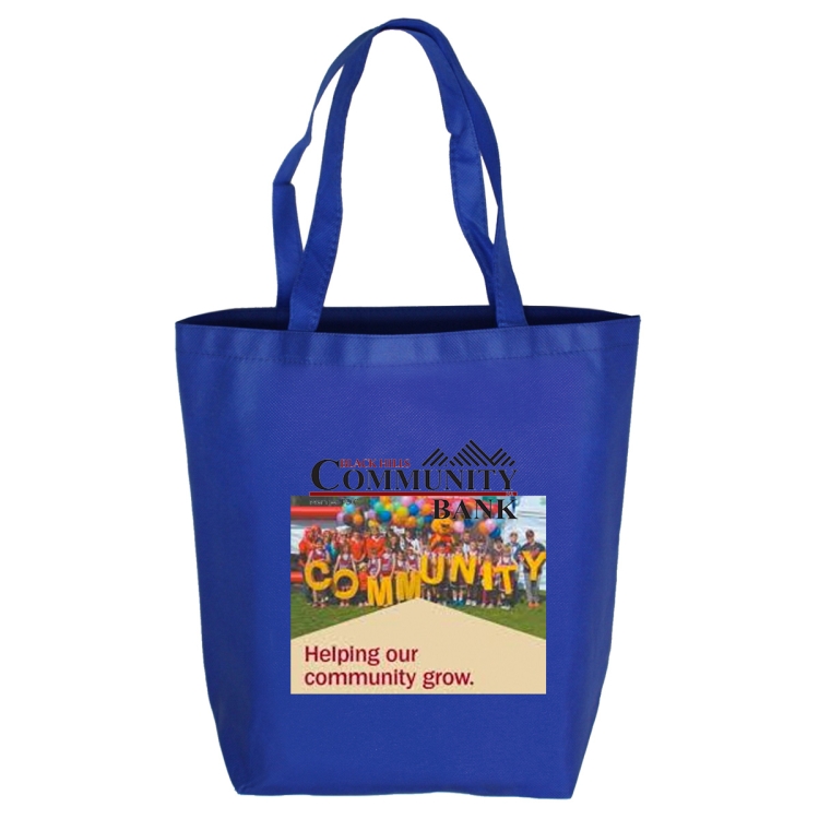 15"W x 14"H x 5"Gusset - "CORAL ECONOMY" Grocery and Shopping Tote Bag 2