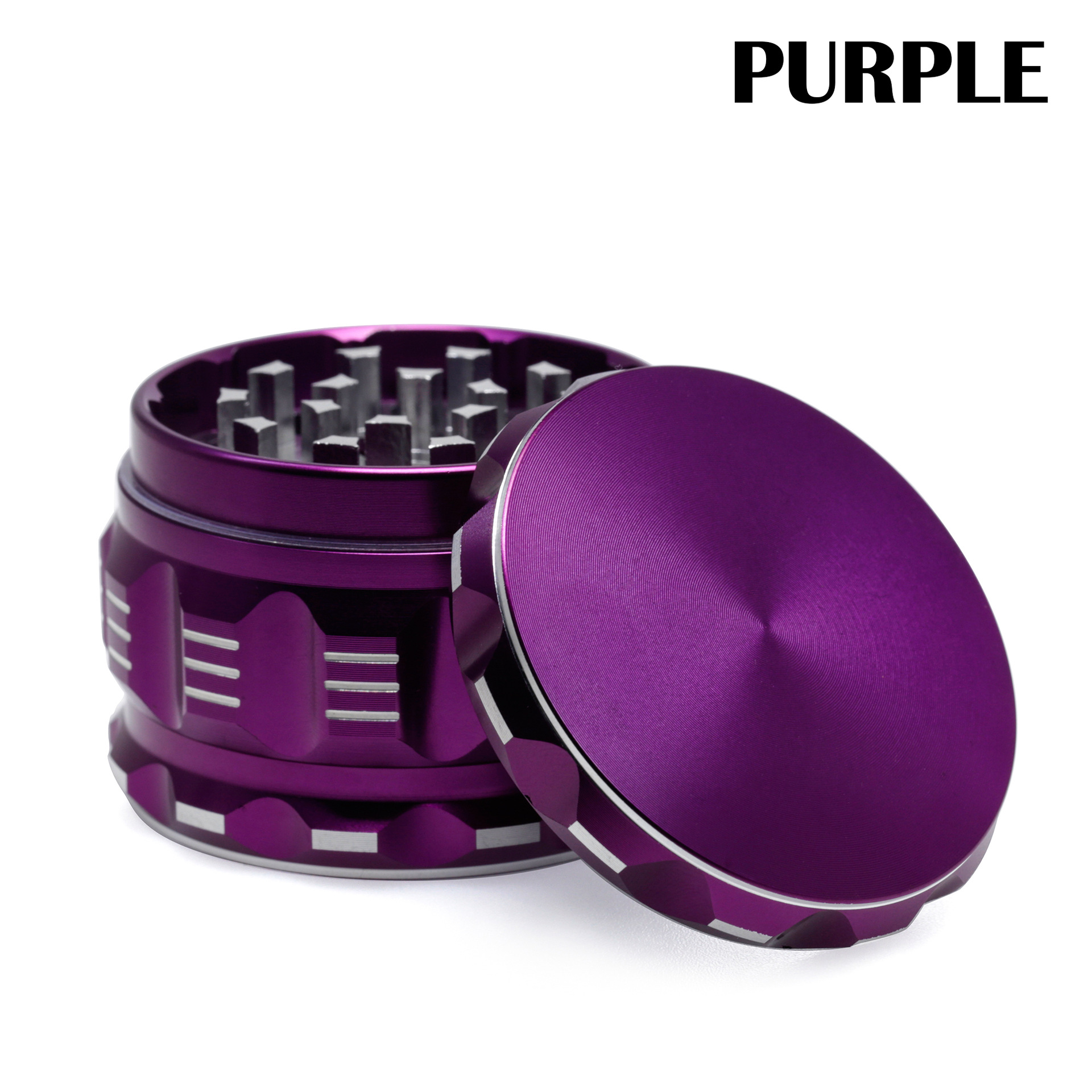 Premium Aluminum Alloy Herb Grinder – 2.45" 4-Piece Metal Design with Pollen Catcher 16