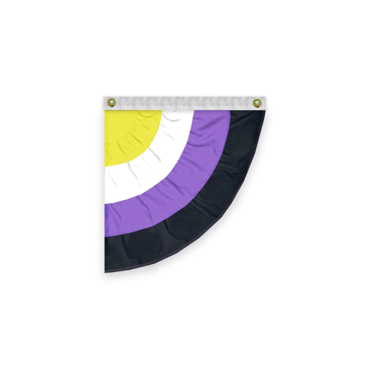 3'x3' Non-Binary Pride Pleated Half Fan- Right Side 2