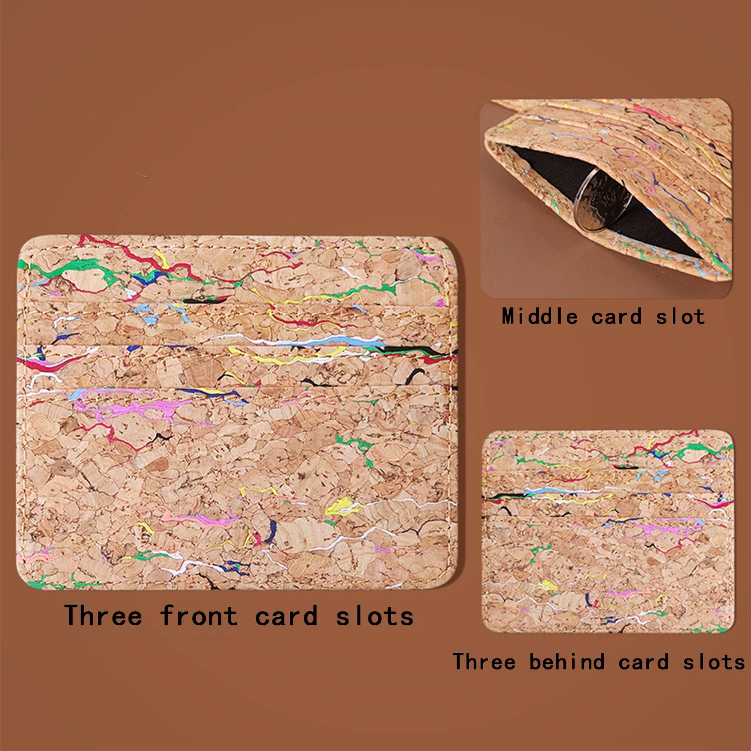 Eco-Friendly Cork Wallet Safety Card Sleeve 3