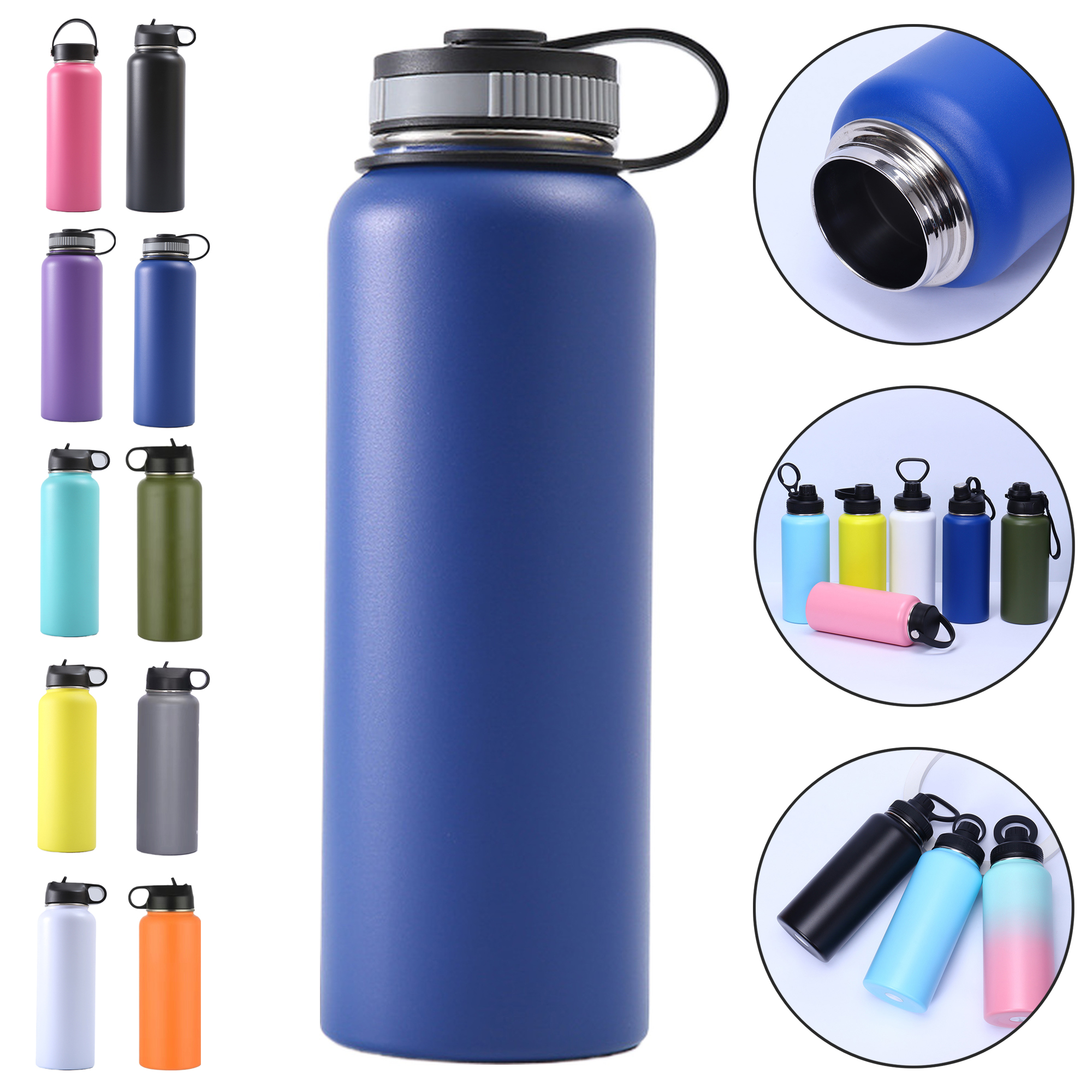 22oz Large Stainless Steel Sports Water Bottle= 7