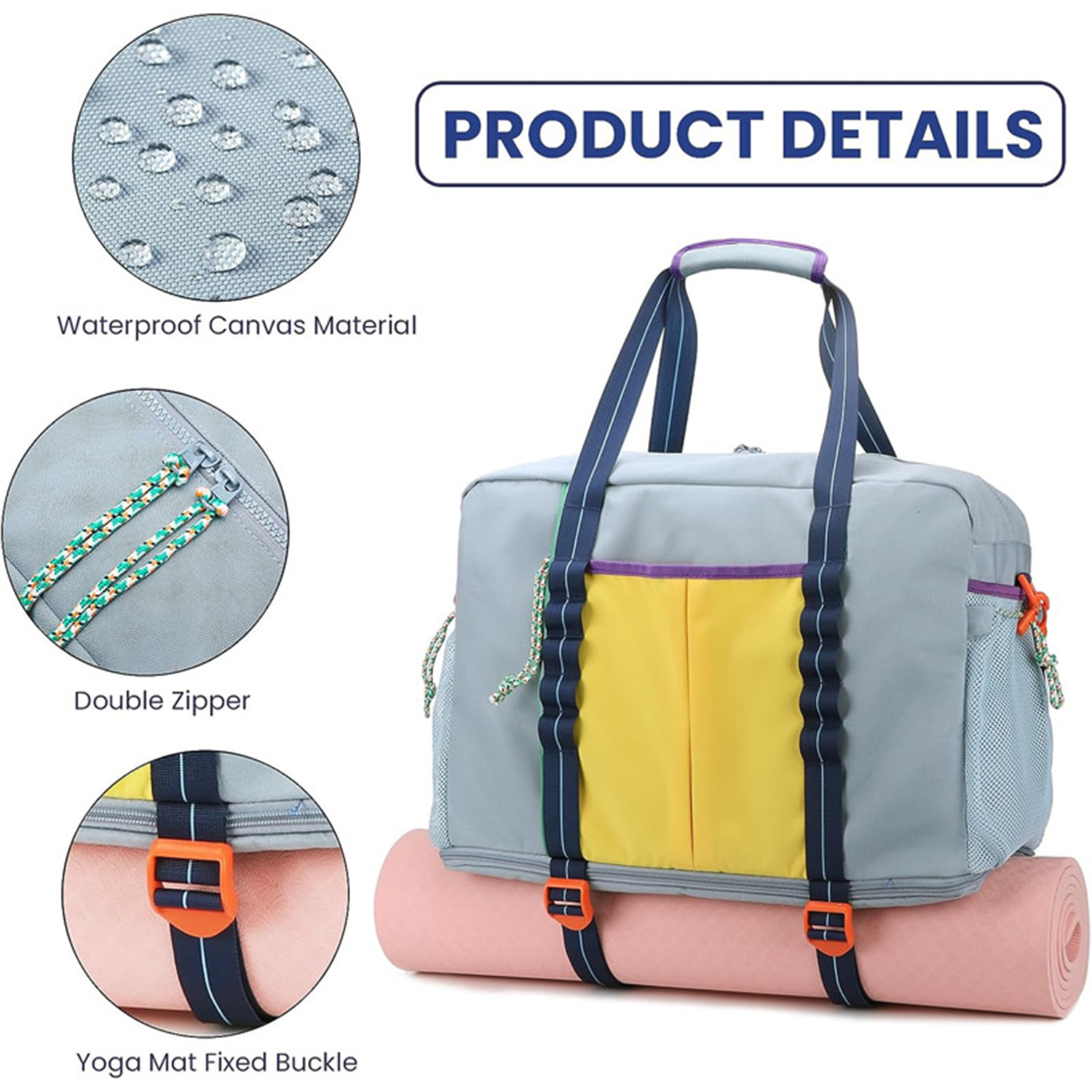 Weekender Canvas Duffel Gym Bag 3