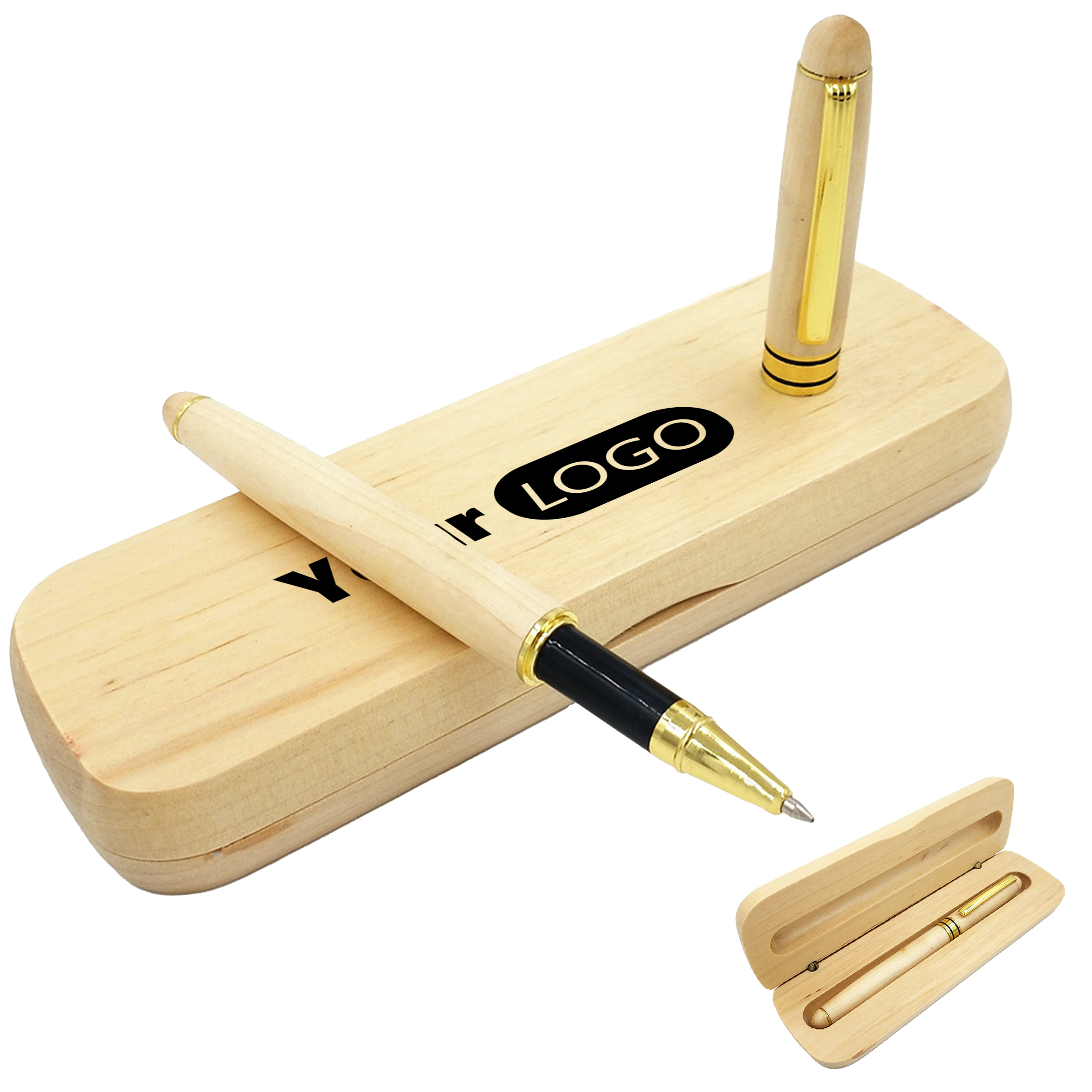 Bamboo Wood Signature Pen Set 3