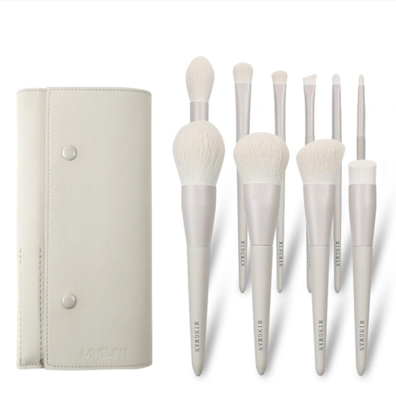 10PCS Cosmetic Makeup Brush Kit with pouch 2