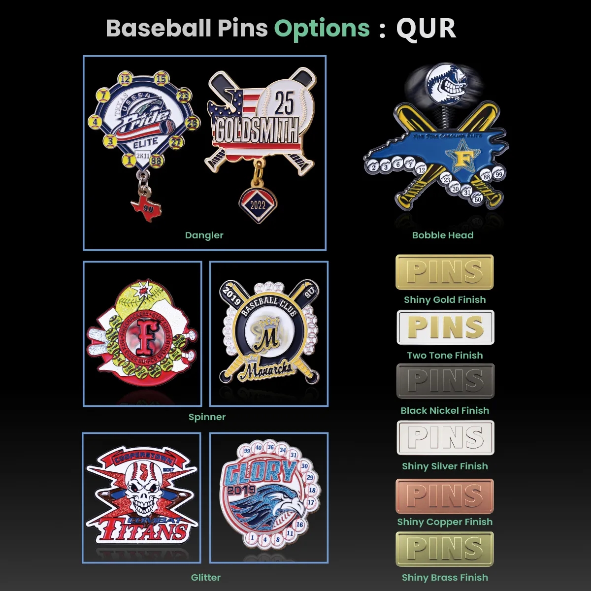 2" Custom Soft Enamel Baseball Pin 7