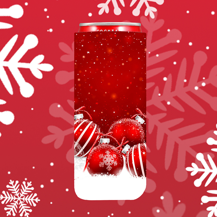 Christmas Neoprene Slim Can Coolers 1